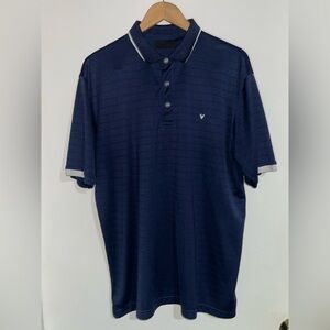 Callaway Polo Shirt Men's XL Navy Blue Graphics Golf Performance Opti Dri